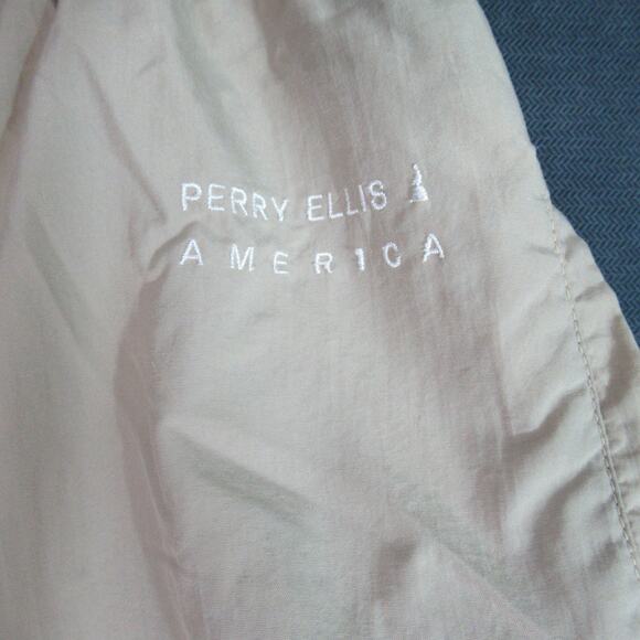 Vintage Perry Ellis Active Pants Mens XL Tan Track Windbreaker Lightweight Y2K - Picture 2 of 10